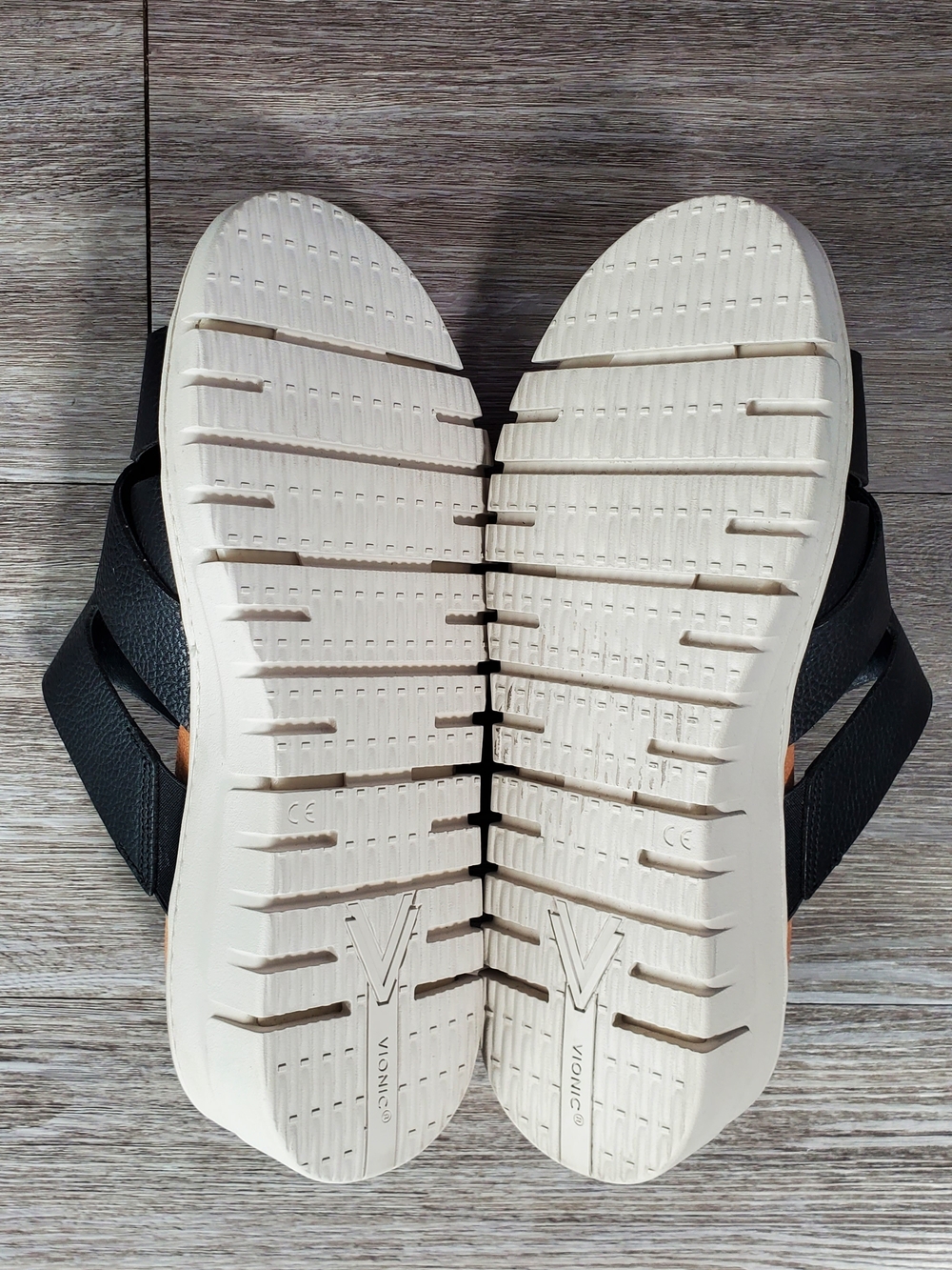 New Vionic Black Uptown Sunset Slide Sandals with Adjustable Closure (Velcro) - Picture 7 of 9